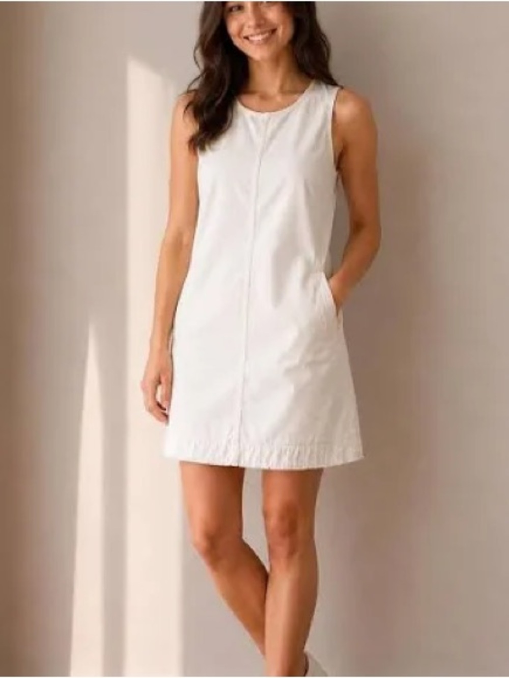 J. Crew White Sleeveless Mini Dress